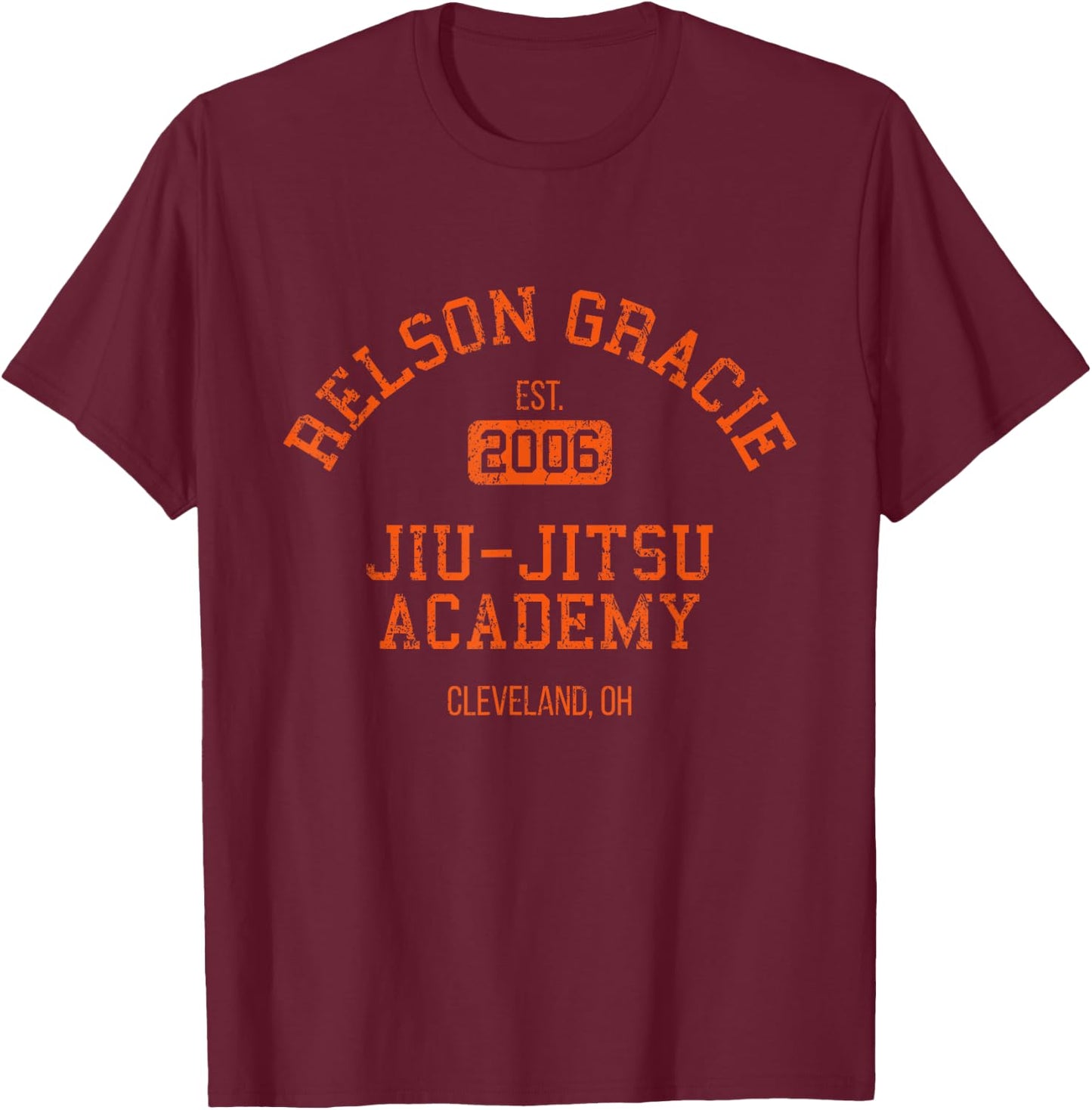 Relson Gracie Cleveland Jiu-Jitsu T-Shirt - T-Shirt | Maroon