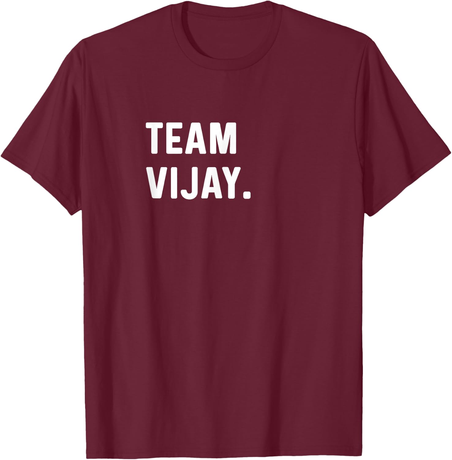 Team Vijay - Name , Black, S T-Shirt - T-Shirt | Maroon
