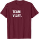 Team Vijay - Name , Black, S T-Shirt - T-Shirt | Maroon