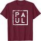 Paul Minimalismus T-Shirt - T-Shirt | Maroon