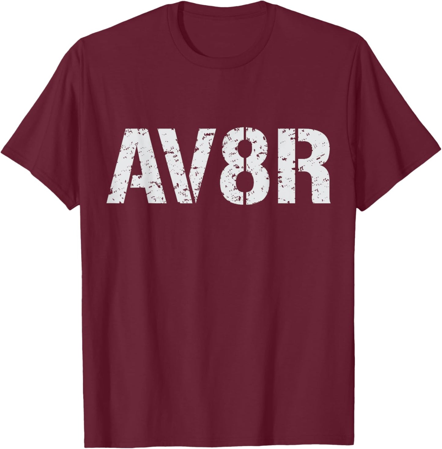 Sneaky Men's Aviation Distressed Modern Black T-Shirt - T-Shirt | Maroon