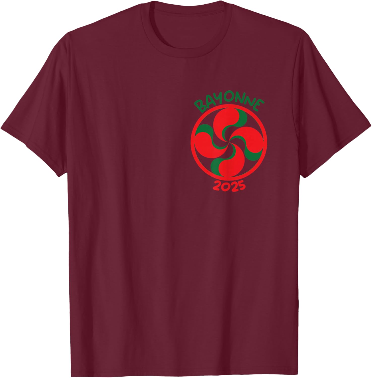 Annual Holidays 2025 in Bayonne , Black, S T-Shirt - T-Shirt | Maroon
