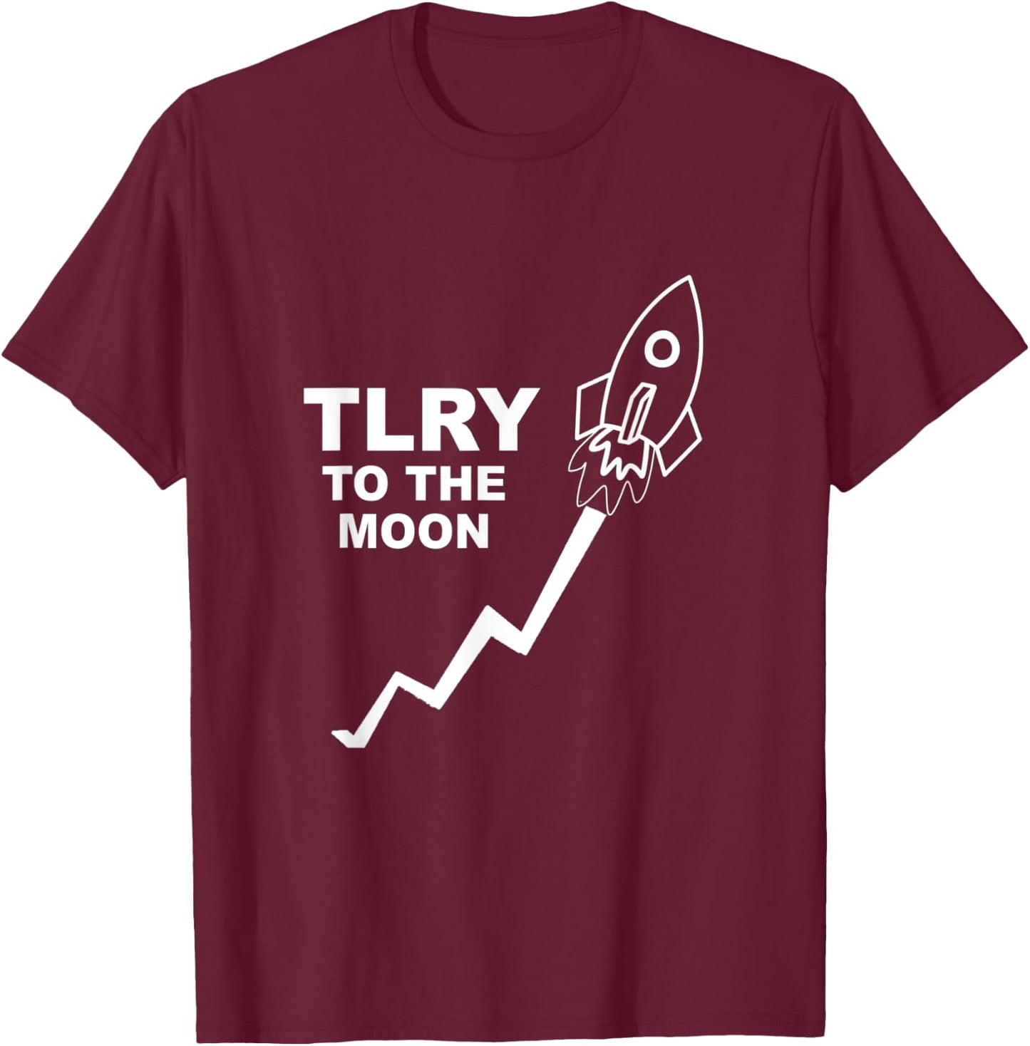 TLRY Gang // TLRY Stock to the Moon T-Shirt - T-Shirt | Maroon