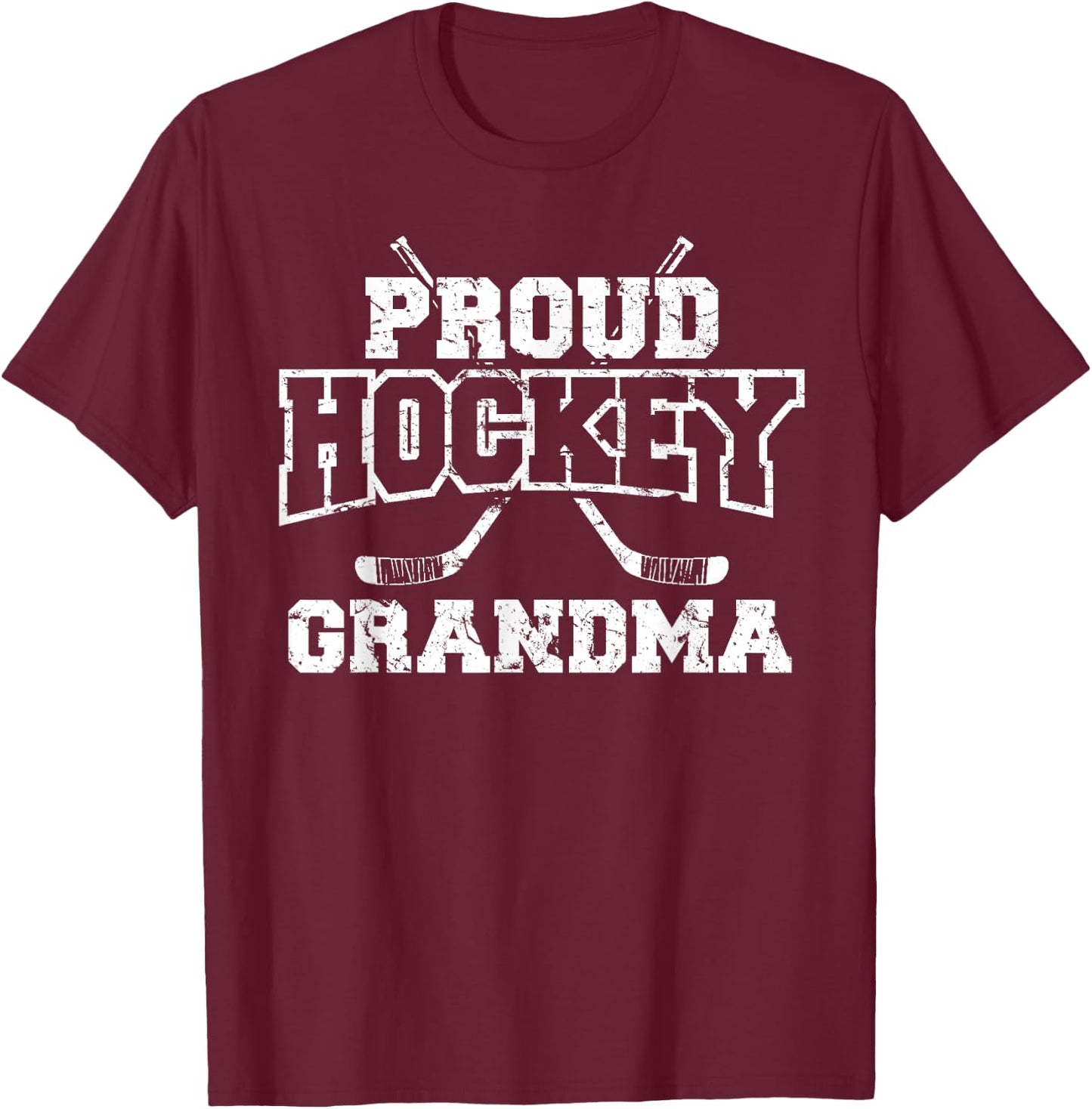 Hockey Grandma Grandmother Hockey Lover T-Shirt - T-Shirt | Maroon