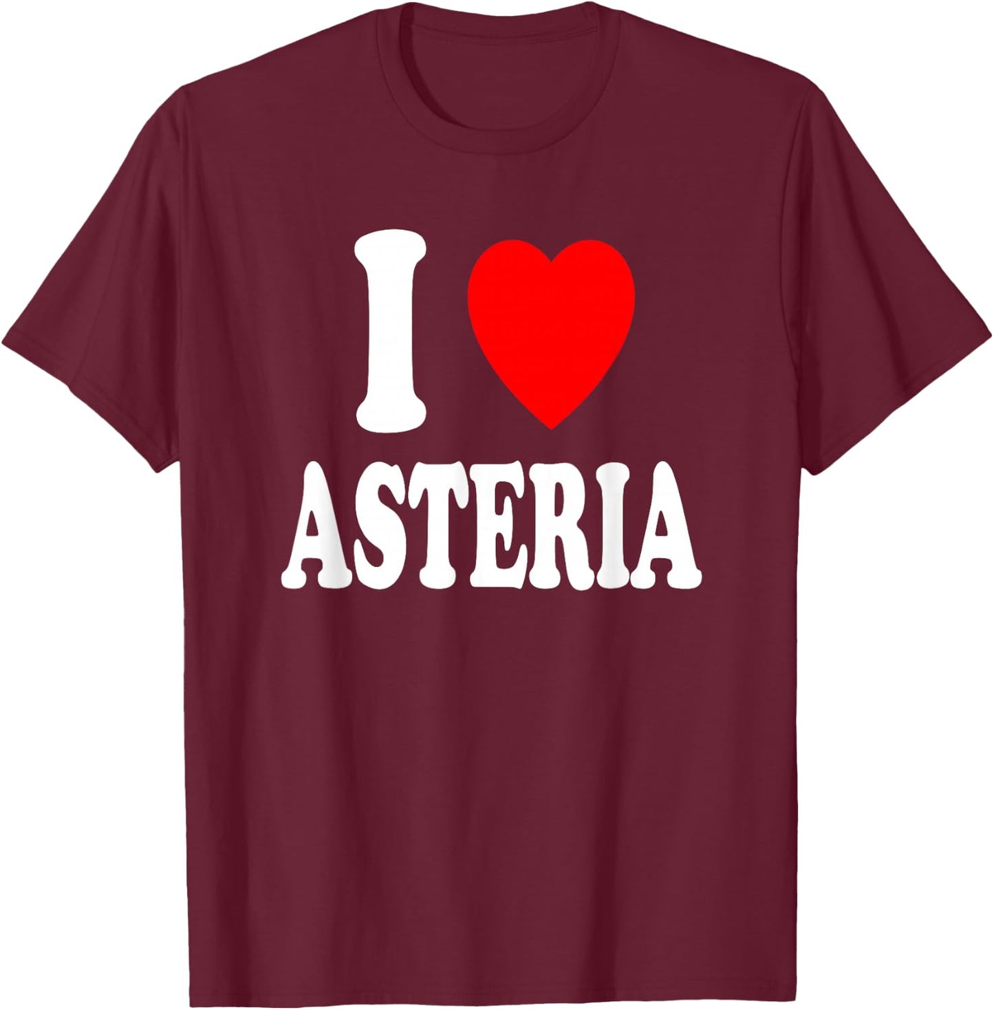 I Heart (Love) Asteria Cute Matching Couple Spouse Married T-Shirt - T-Shirt | Maroon