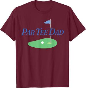 Funny Par Dad Partee Golf Parents Matching For Mom Dad T-Shirt - T-Shirt | Maroon