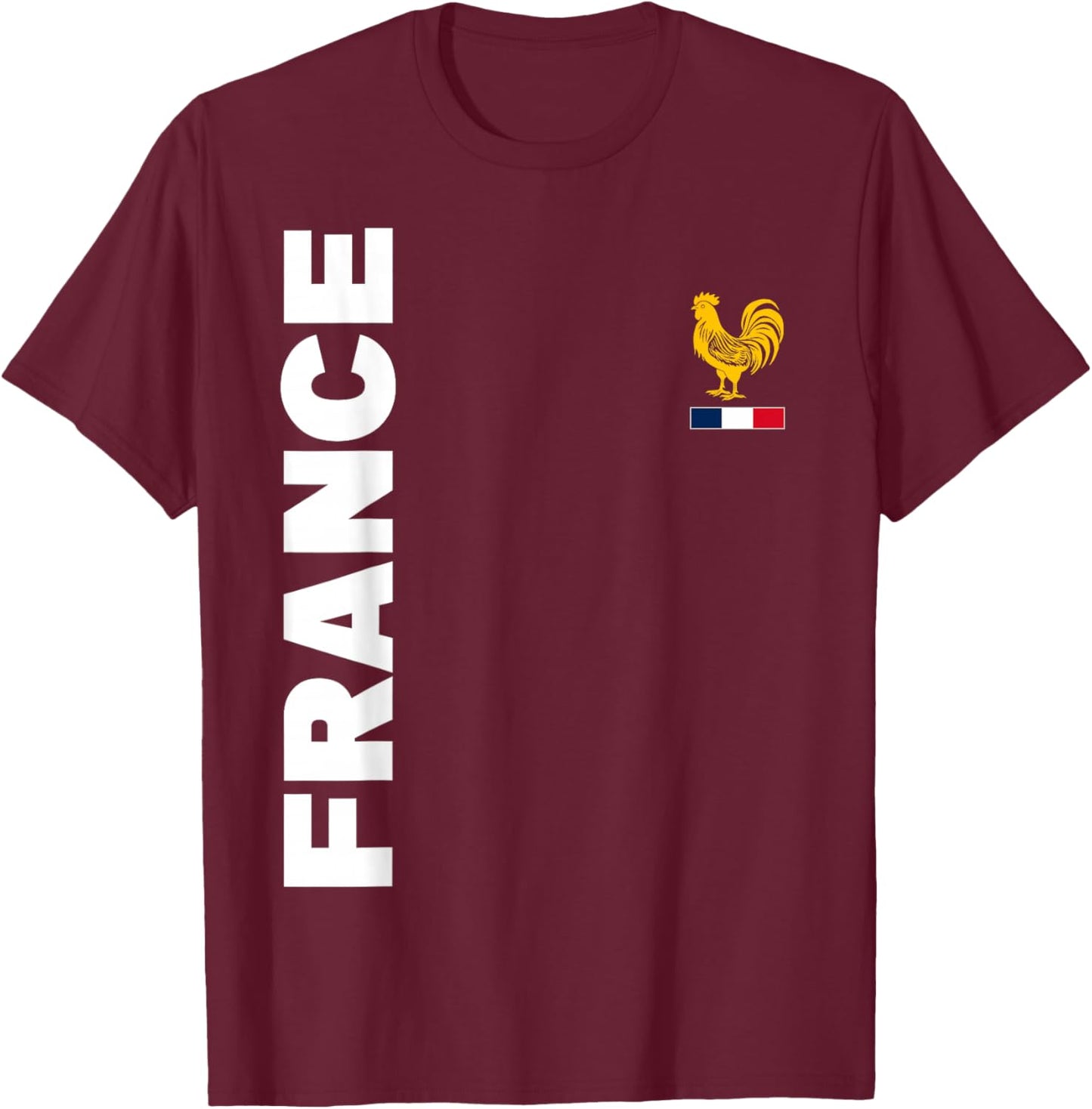 France flag supporter France , Blue, S T-Shirt - T-Shirt | Maroon