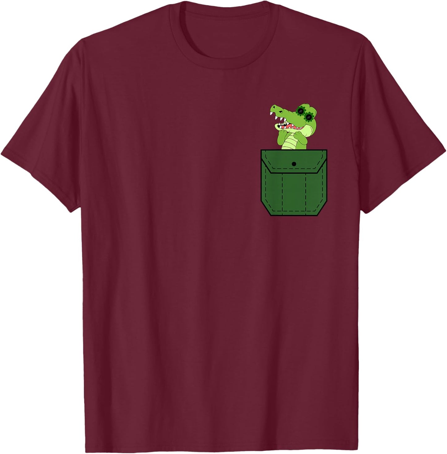 Crocodile Art Cool Kids Gator Lover Crocodile T-Shirt - T-Shirt | Maroon