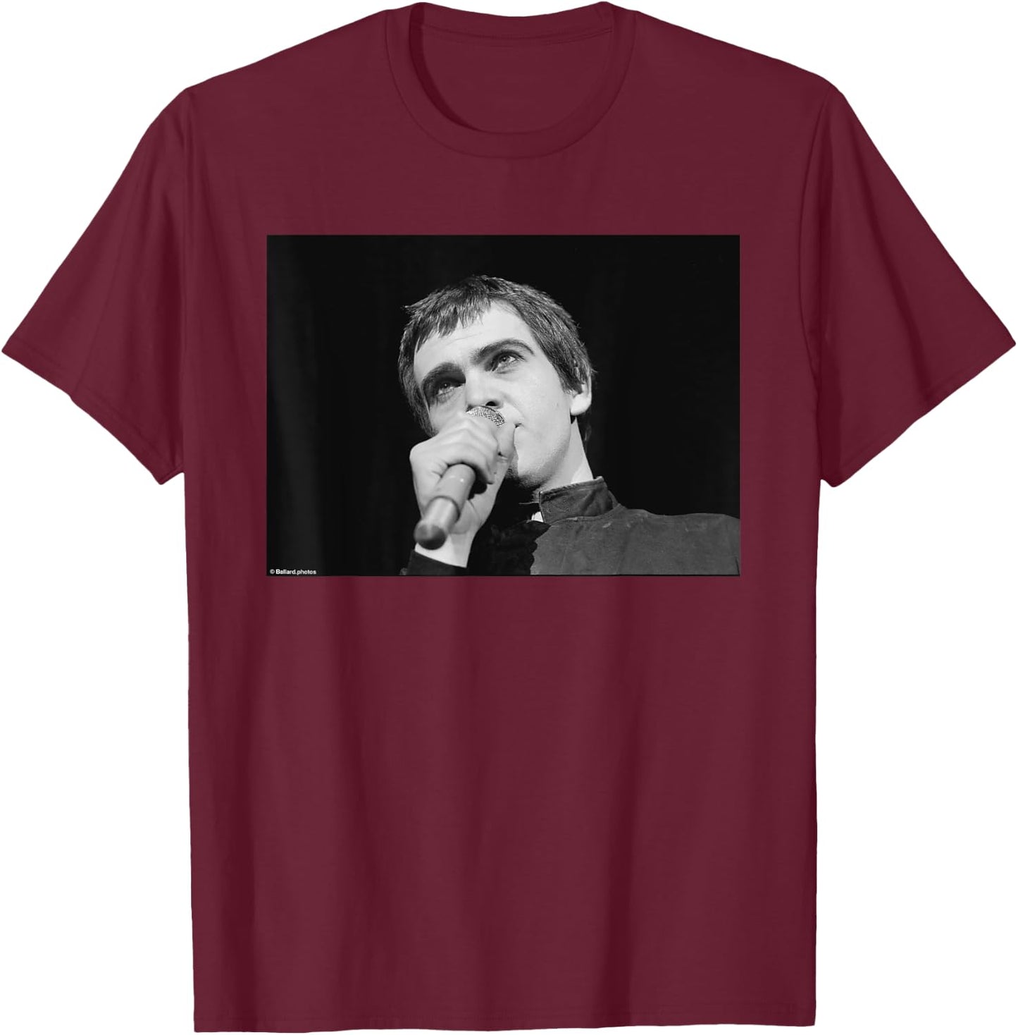 Peter Gabriel Live Genesis Frontman by Allan Ballard T-Shirt - T-Shirt | Maroon