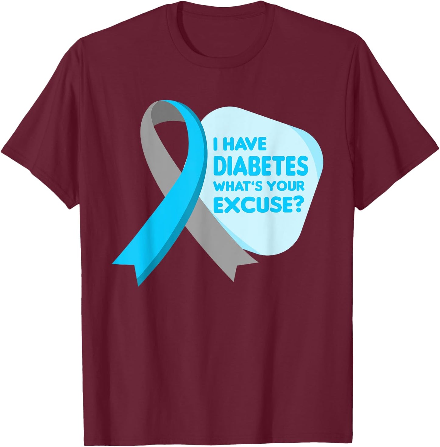 Diabetes Awareness Type 1 Insulin Pancreas Low Blood Sugar T-Shirt - T-Shirt | Maroon