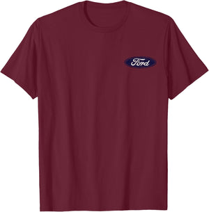 Ford Bronco 1970 - Americana , grey, S T-Shirt - T-Shirt | Maroon