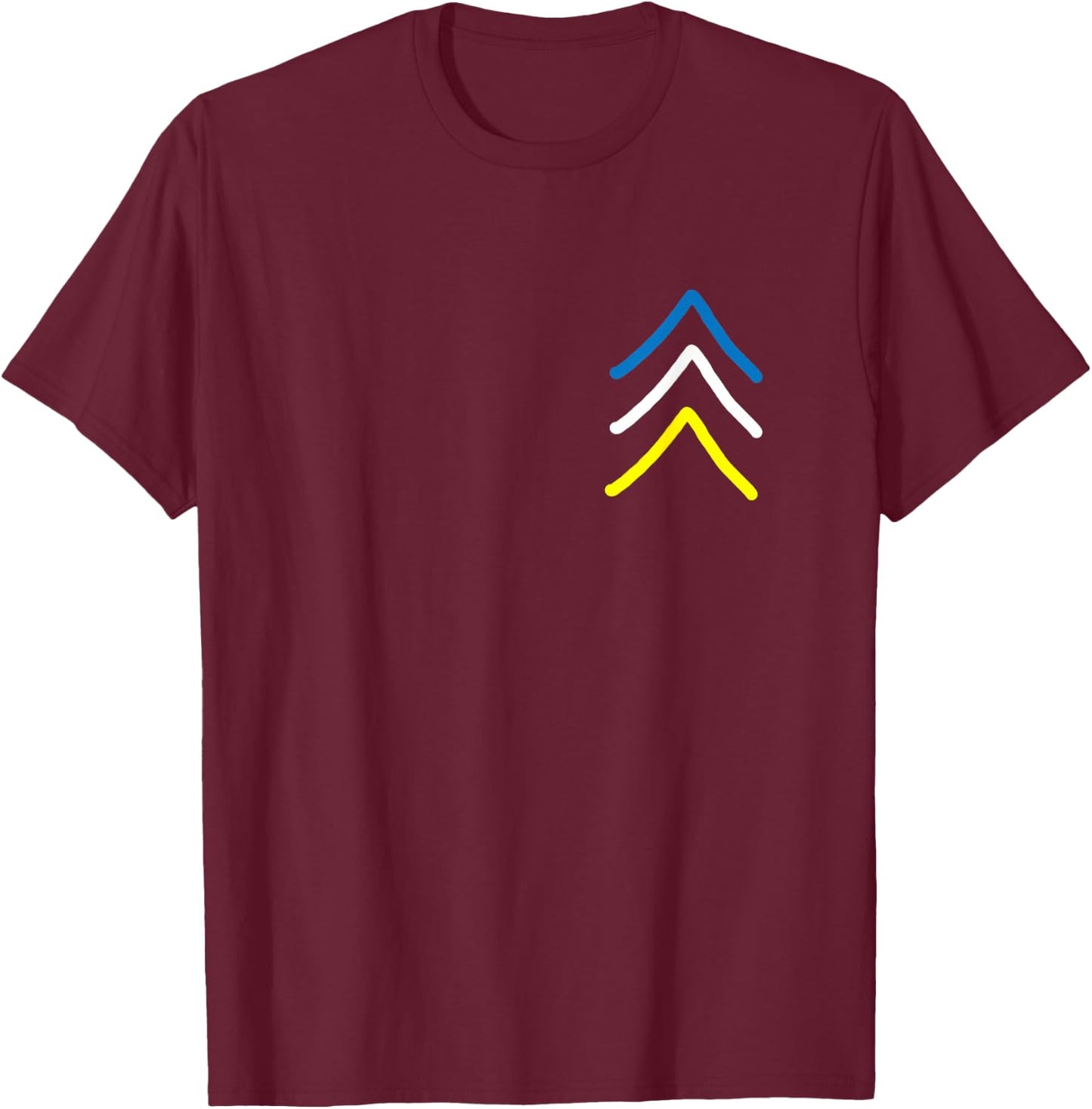 Trisomy 21 Down Syndrome Three Chromosome Arrows T-Shirt - T-Shirt | Maroon