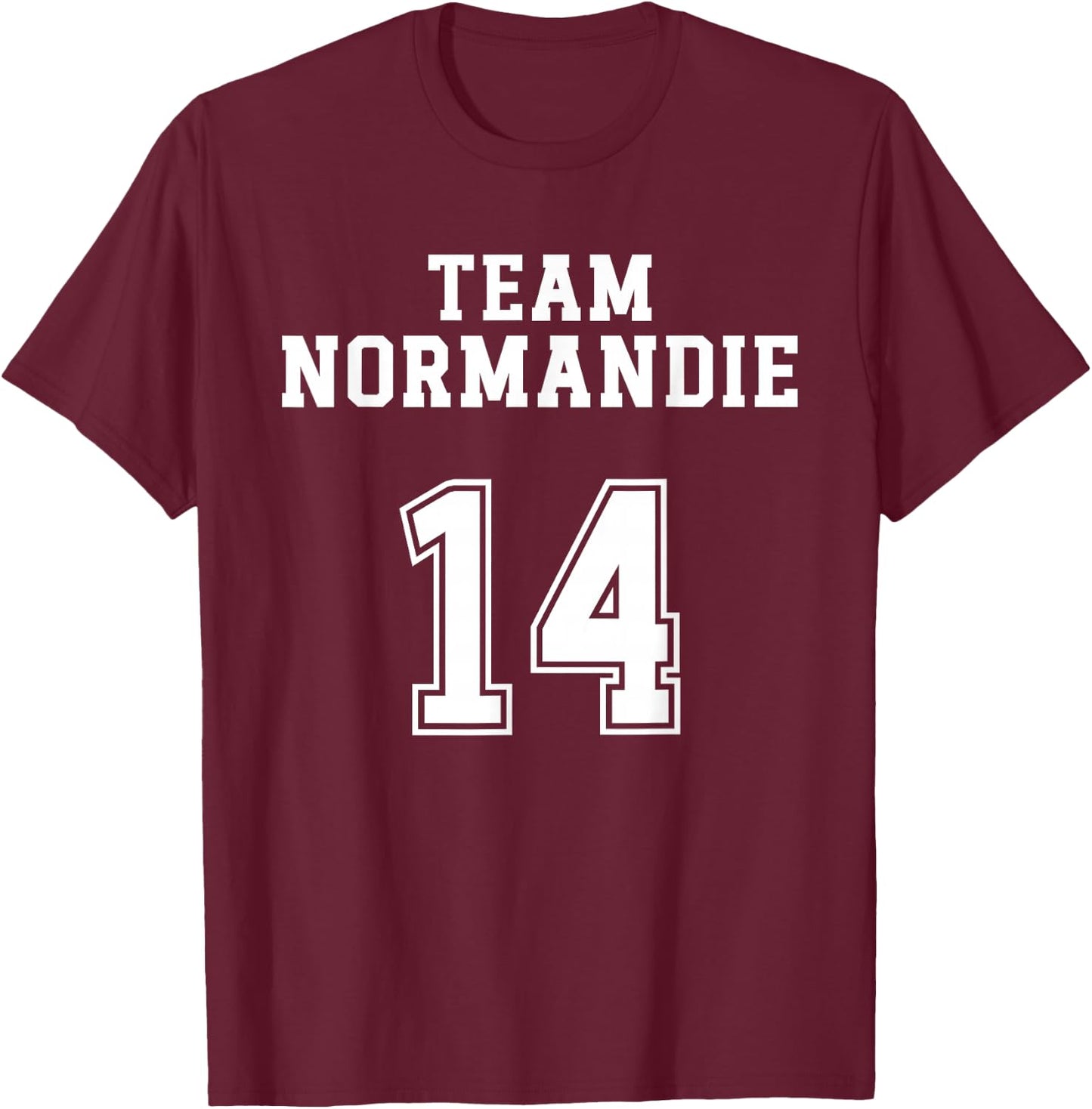 Normandy Humour Norman Team Normandy Calvados Region , Black, S T-Shirt - T-Shirt | Maroon