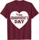 Heart Happy Grand Parents Day Grandma Grandpa T-Shirt - T-Shirt | Maroon
