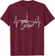 Stuttgart Skyline Heartbeat Fan Heart Love I Love Stuttgart , black T-Shirt - T-Shirt | Maroon