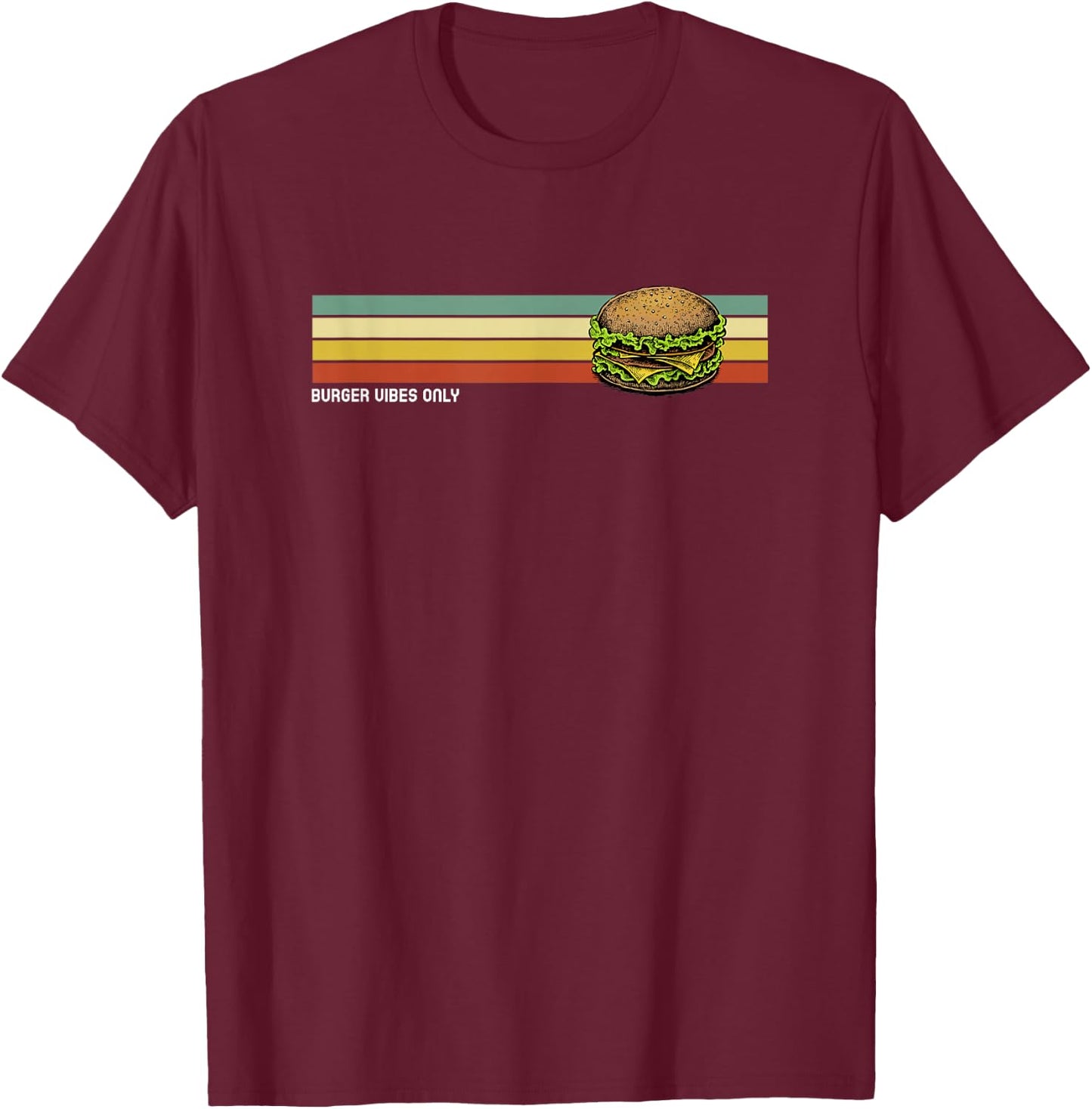 Vintage hamburger T-Shirt - T-Shirt | Maroon
