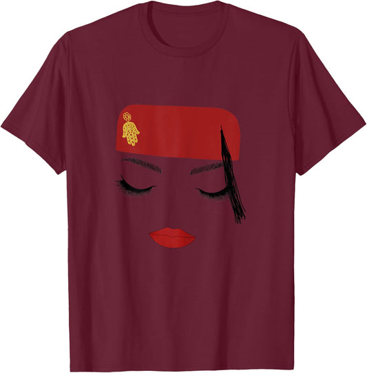 Tunisian Pride Tunisian Girl Tunisian Woman Tunisia T-Shirt - T-Shirt | Maroon