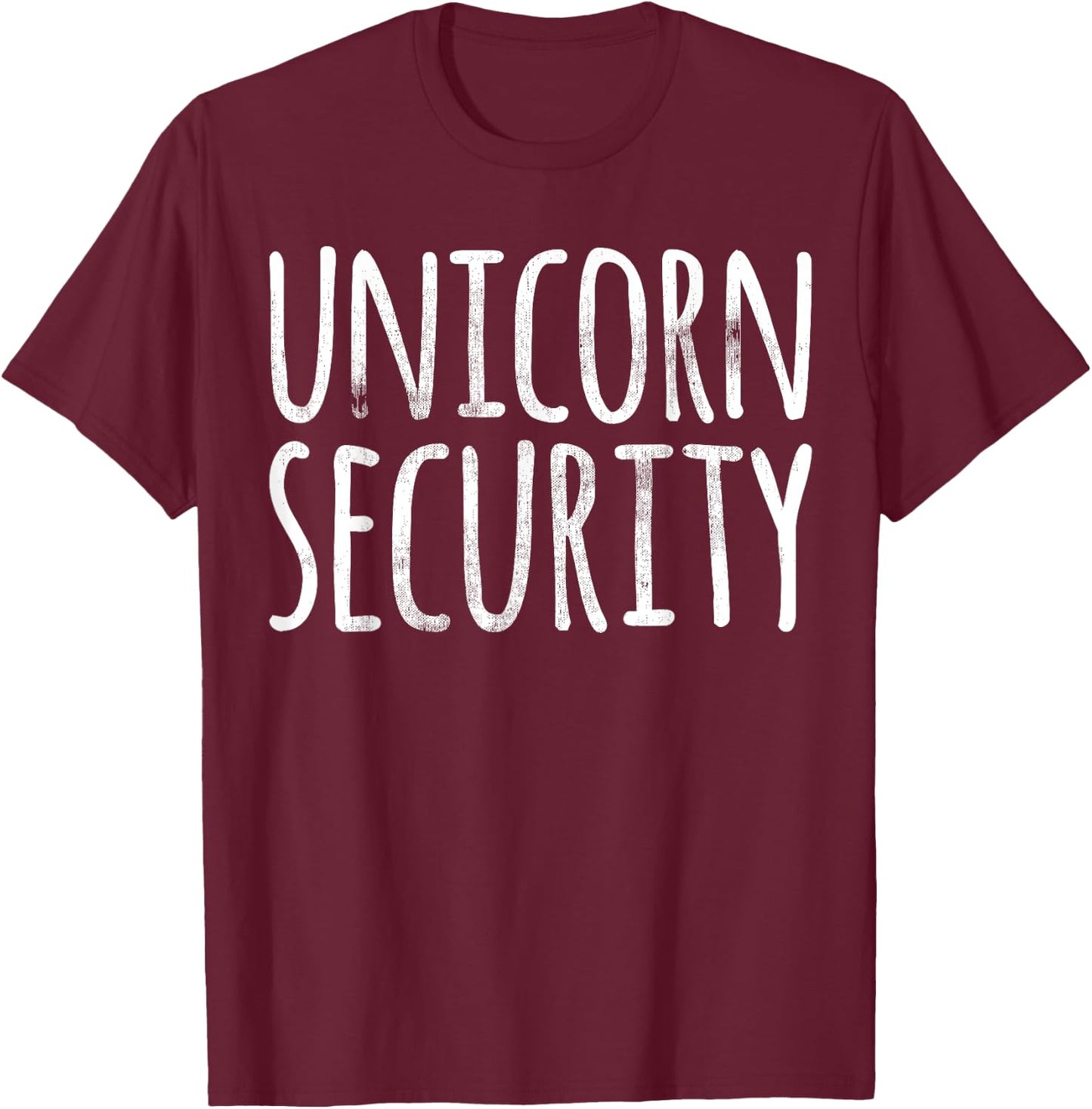 Unicorn Security Halloween Costume Dad Men Husband Easy Lazy T-Shirt - T-Shirt | Maroon