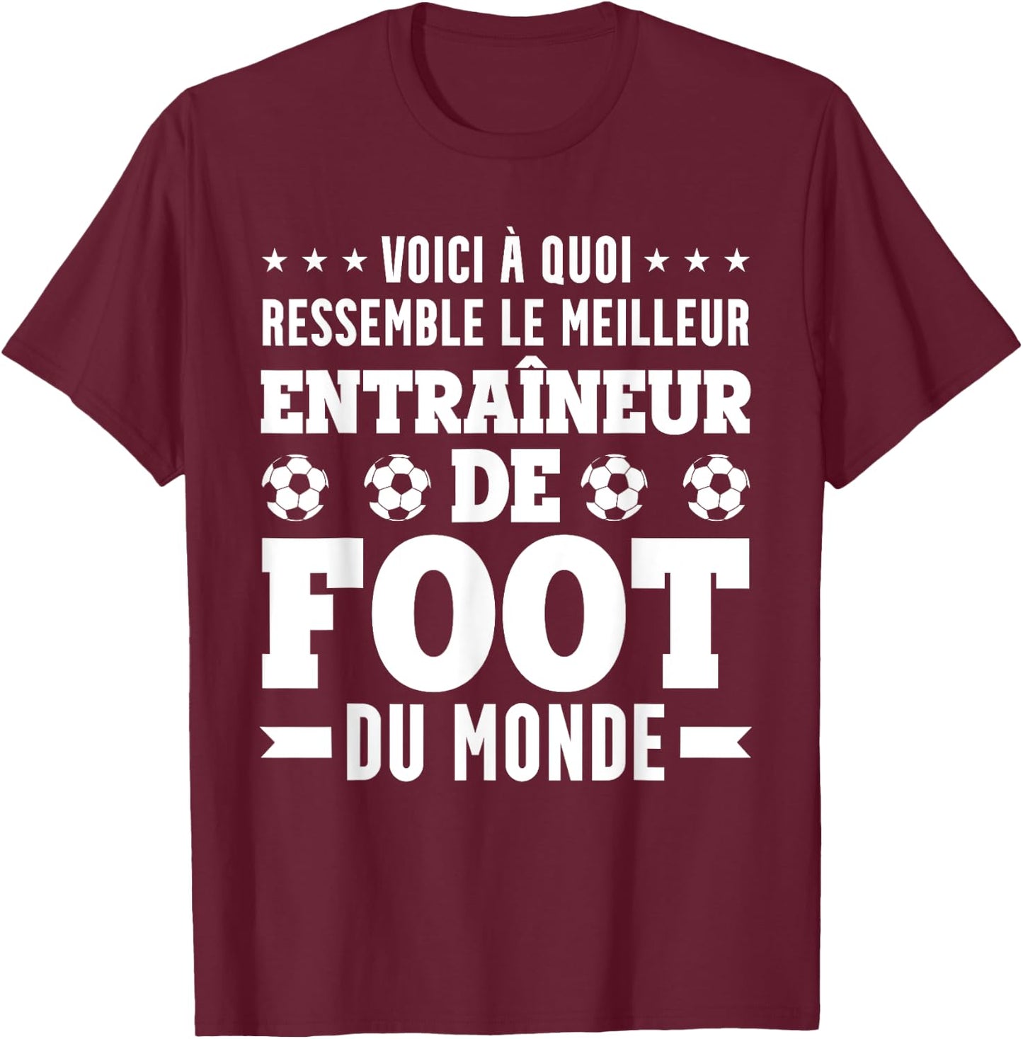 Drôle Coach Le Meilleur Entraîneur De Football T-Shirt - T-Shirt | Maroon