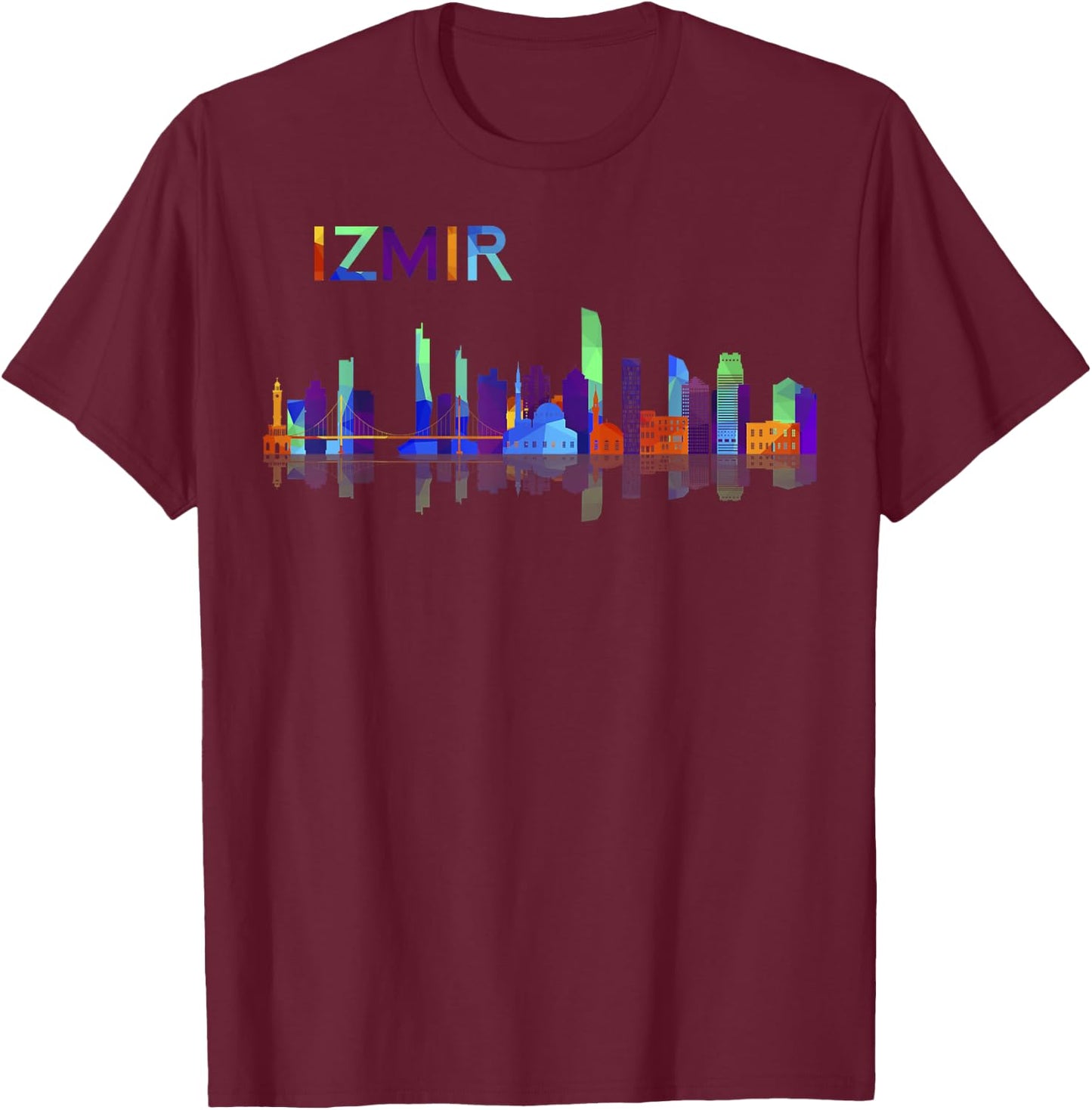 Travel Europe Asia Izmir Turkey Turkish Family Vacation T-Shirt - T-Shirt | Maroon