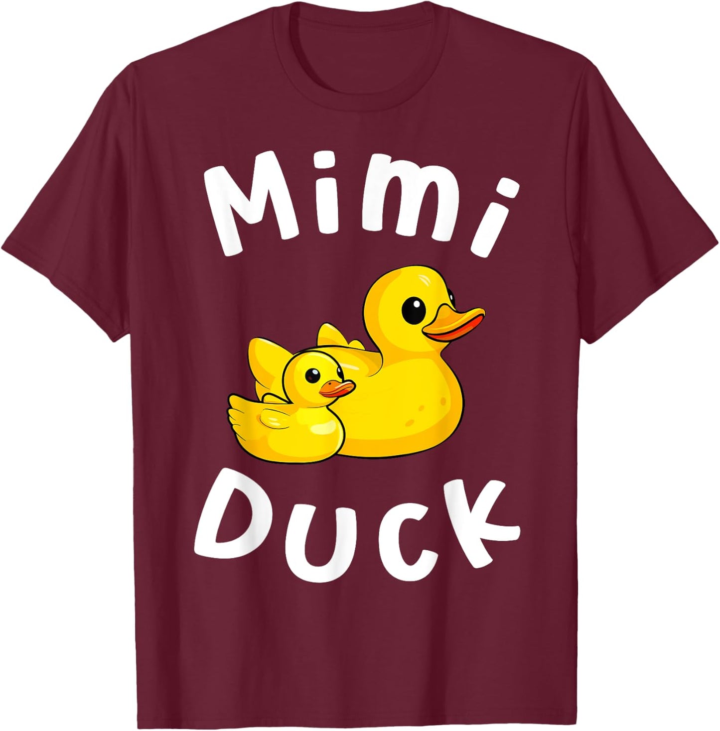 Mimi Duck Birthday Rubber Duck Kids Family Matching T-Shirt - T-Shirt | Maroon