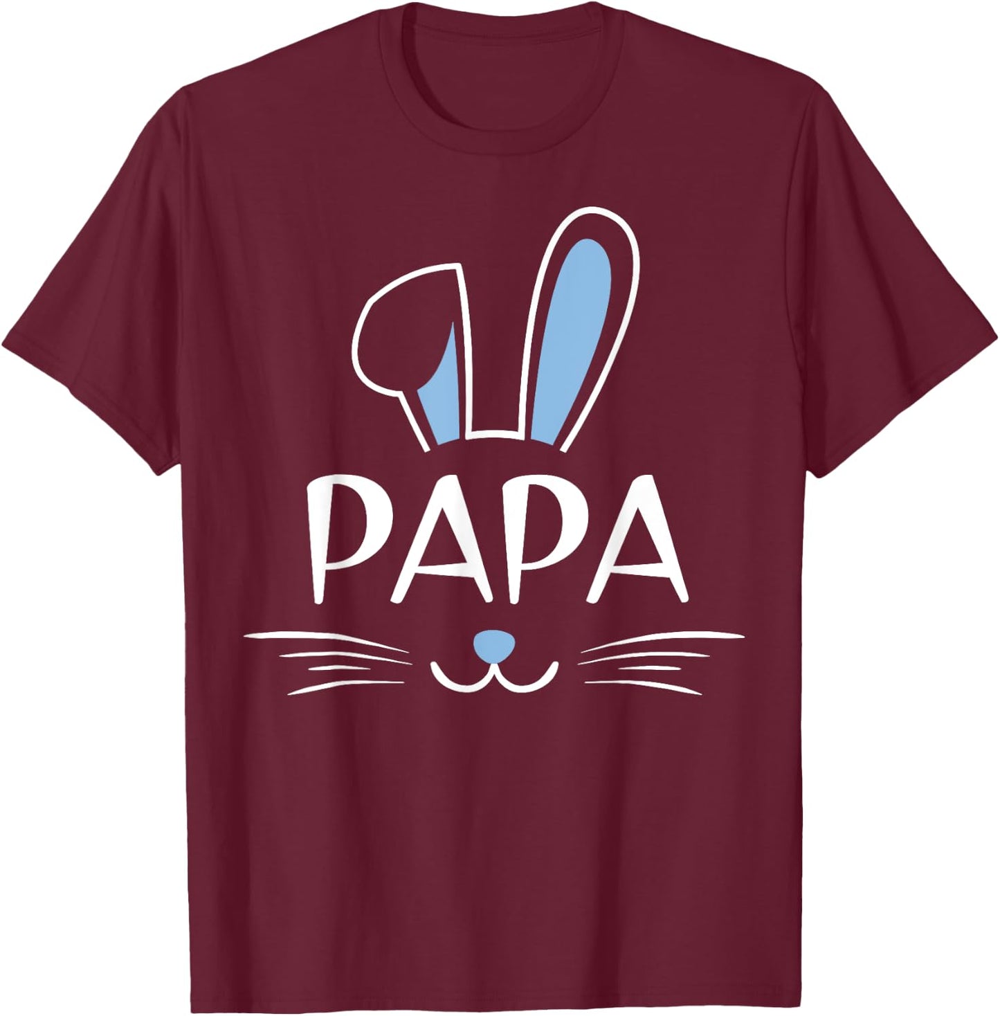 Papa Bunny Face Family Father's Day Easter T-Shirt - T-Shirt | Maroon