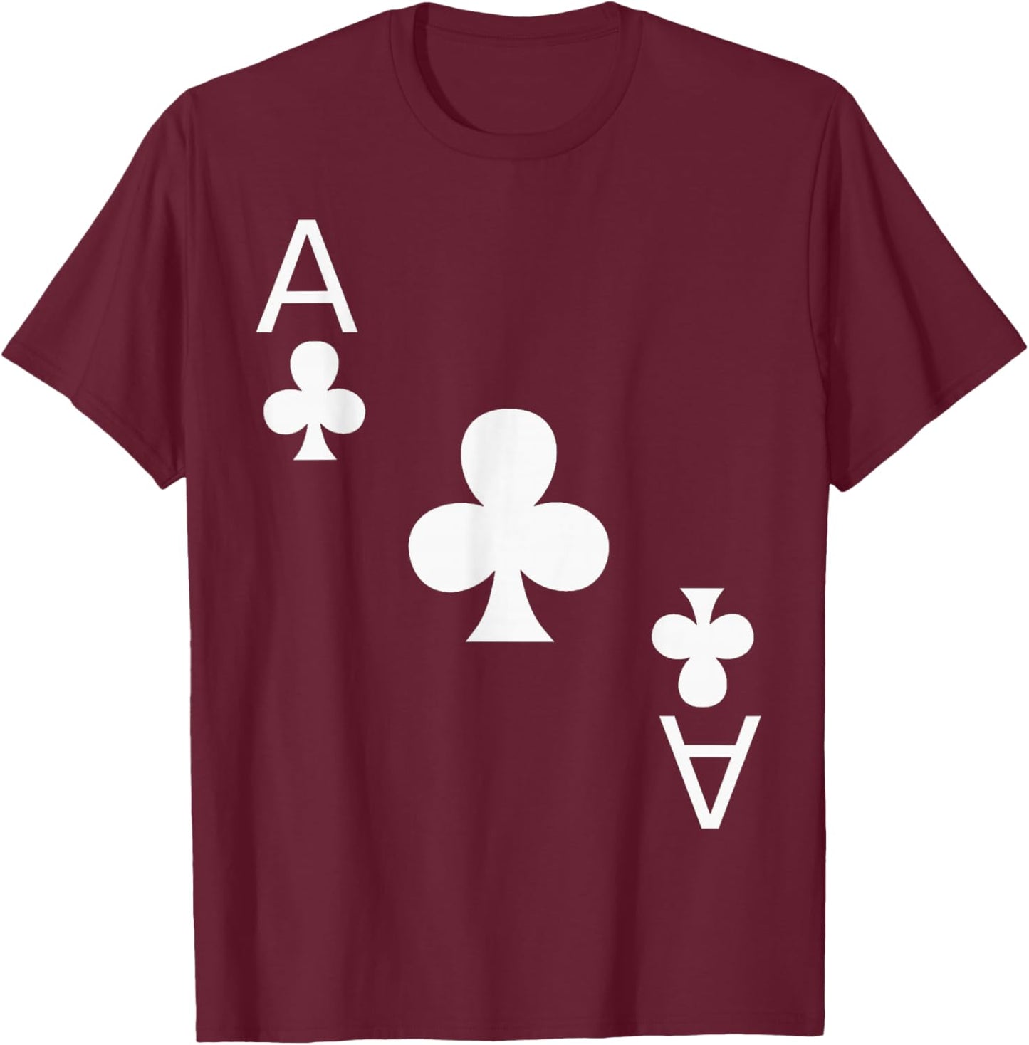 Ace of Clubs T-Shirt - T-Shirt | Maroon