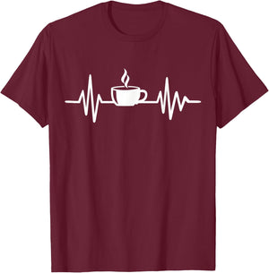 Coffee Frequency T-Shirt - T-Shirt | Maroon