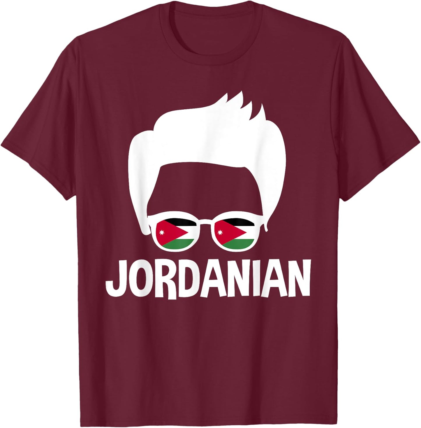 Jordanian Boy Silhouette Jordan Man Pride T-Shirt - T-Shirt | Maroon