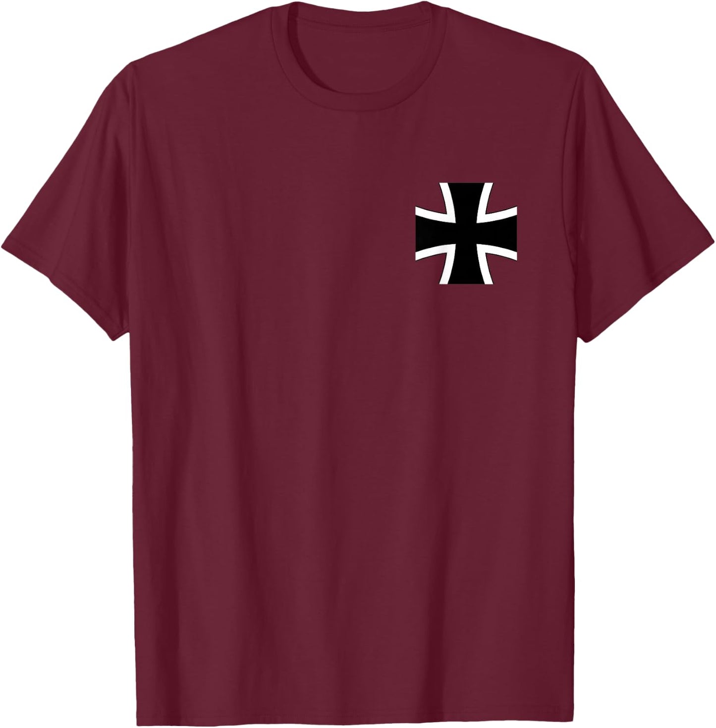 German Luftwaffe Iron Cross Federal Defence Force T-Shirt - T-Shirt | Maroon