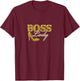 Boss Lady Gold High Heel T-Shirt - T-Shirt | Maroon