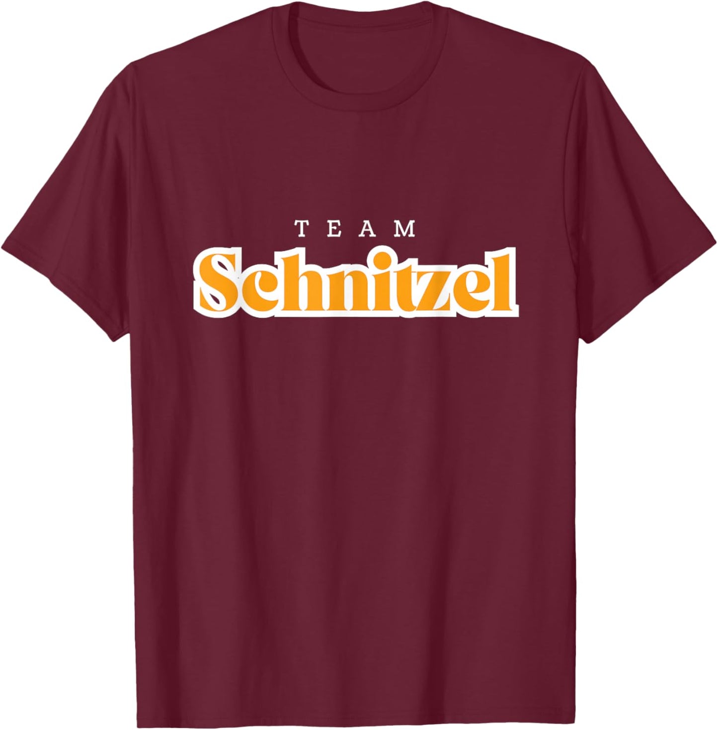 with Team Schnitzel I Love Wiener Schnitzel Favourite Fruit Motif, black T-Shirt - T-Shirt | Maroon
