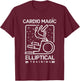 Cardio Magic Elliptical Training for Gymgoers T-Shirt - T-Shirt | Maroon