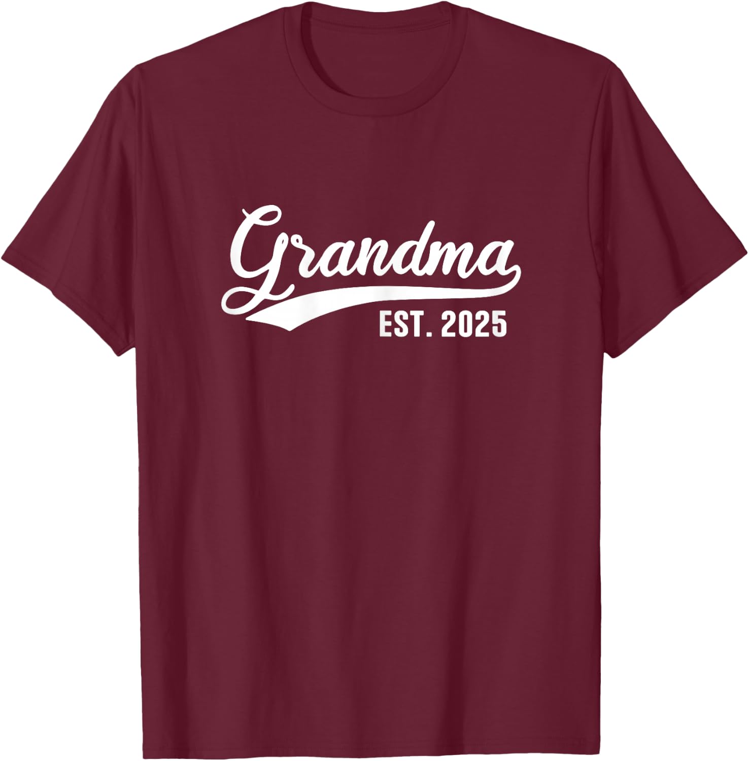 Grandma 2025 Retro Grandma Est 2025 T-Shirt - T-Shirt | Maroon