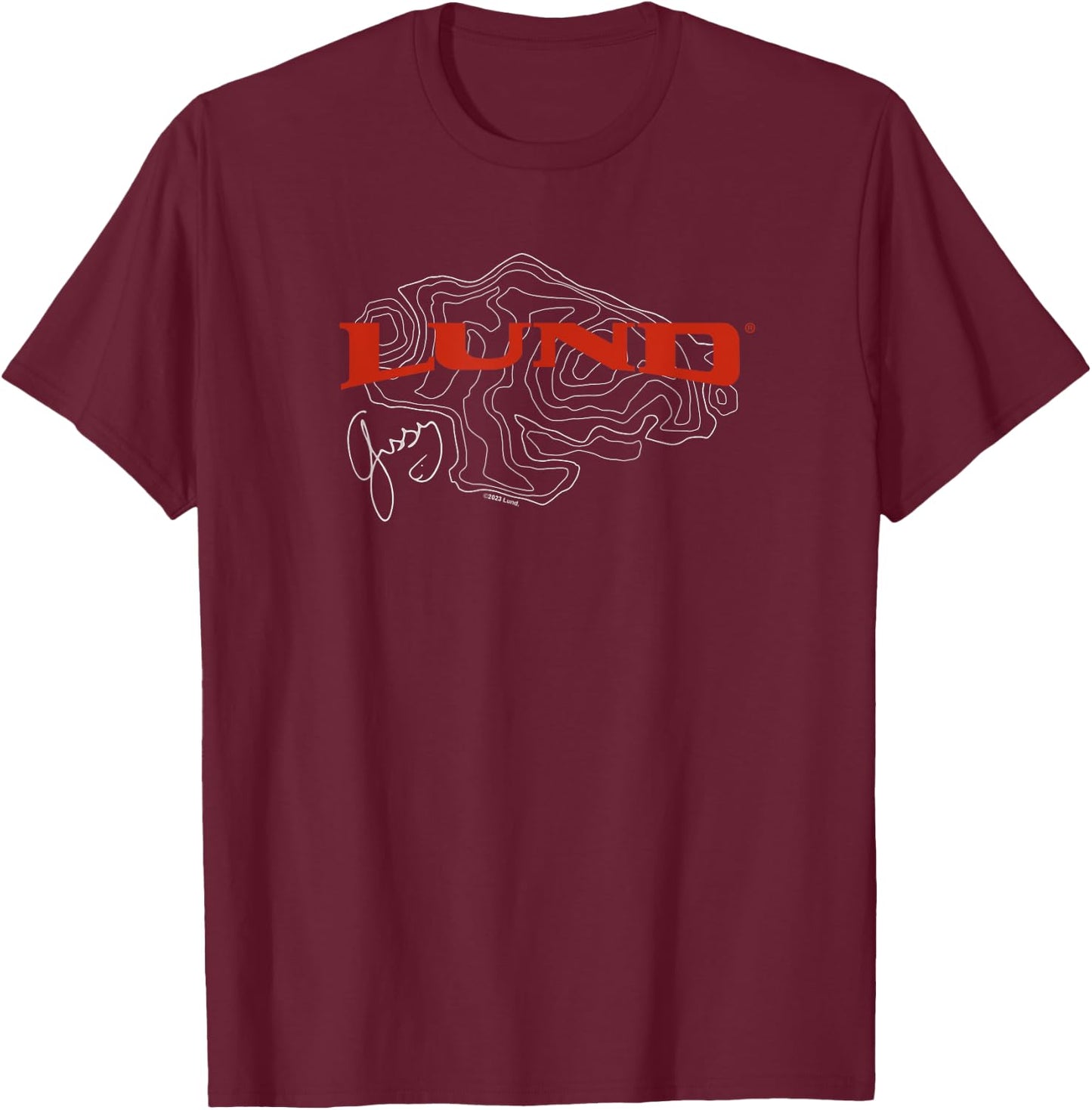 Lund Fish Finder Logo T-Shirt - T-Shirt | Maroon