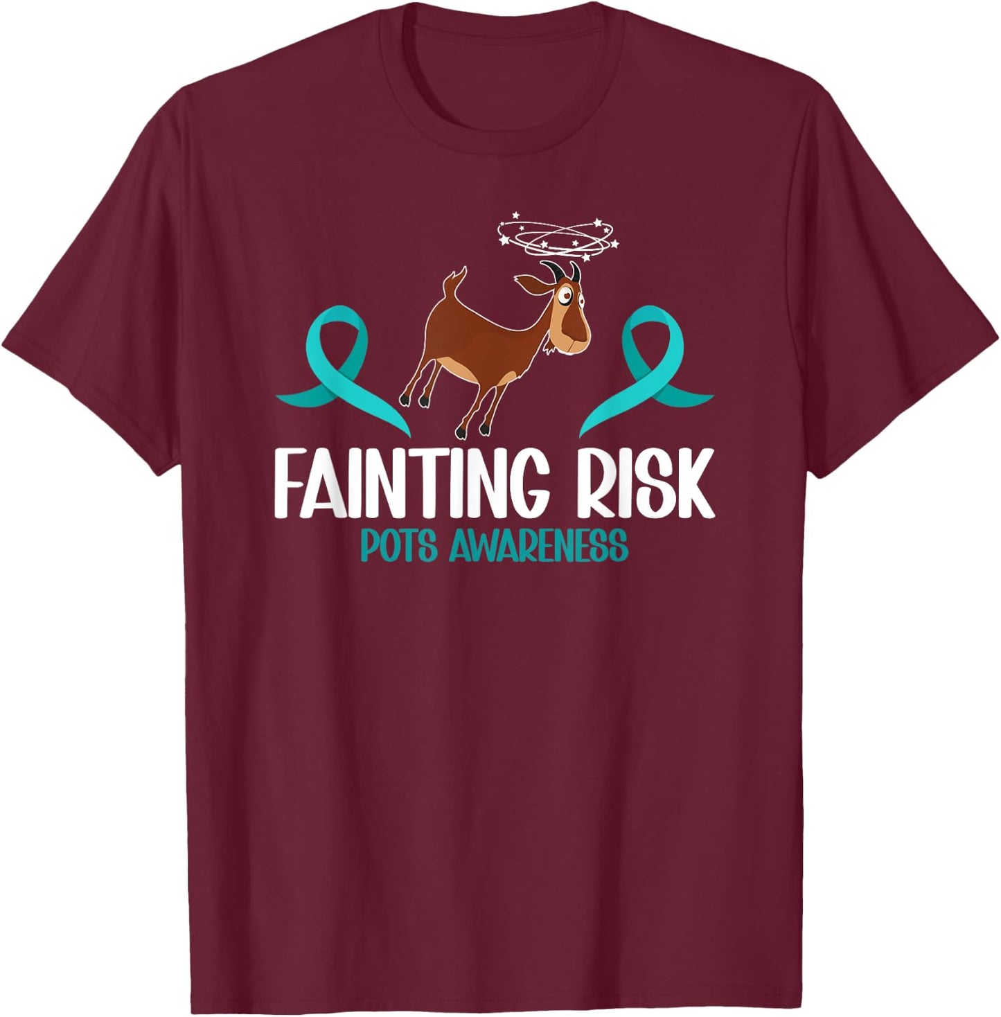 Fainting Risk POTS Awareness Day POTS Warrior POTS Fighter T-Shirt - T-Shirt | Maroon
