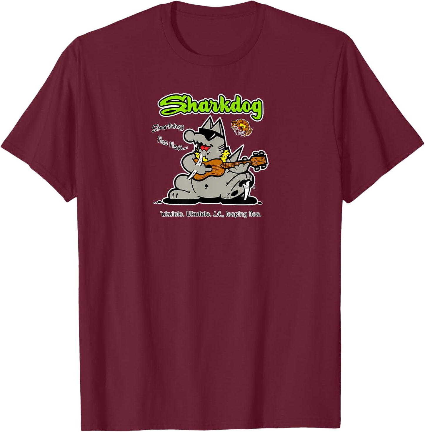 Sharkdog Hawaii - Ukulele Women Girls Kids T-Shirt - T-Shirt | Maroon
