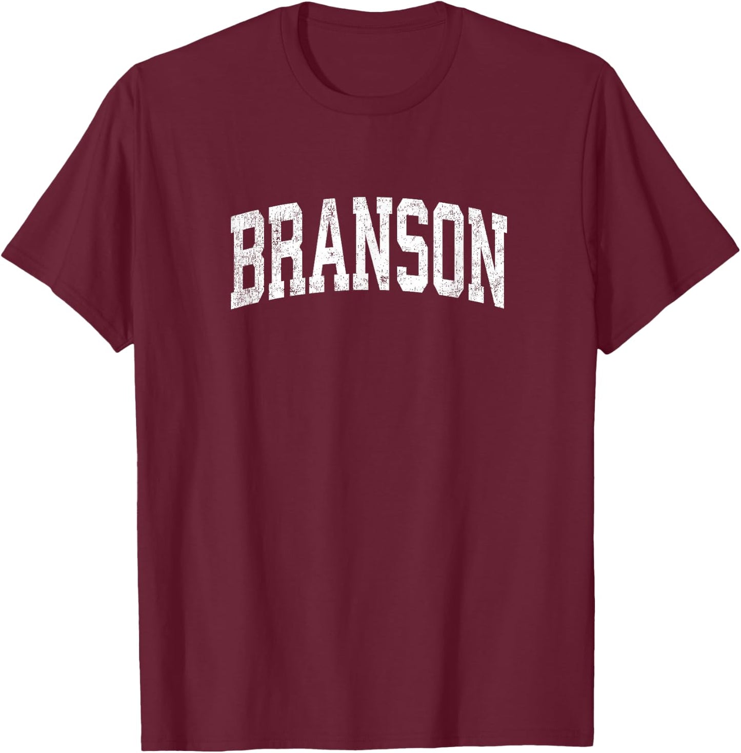Branson Missouri MO Vintage Athletic Sports Design T-Shirt - T-Shirt | Maroon