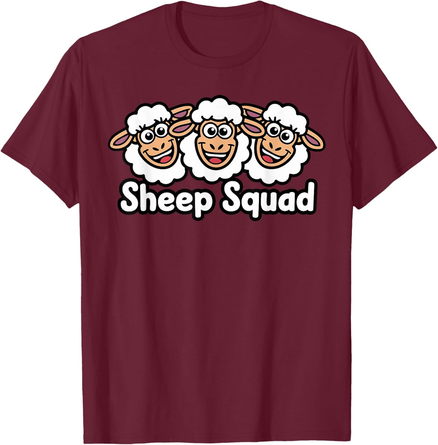 Sheep Squad for Sheep Lover Shirt | Cool Sheep T-Shirt - T-Shirt | Maroon
