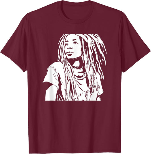 Rasta Hair Hairstyle - Rastafari Dreads Dreadlocks , black T-Shirt - T-Shirt | Maroon