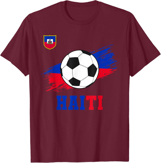 Haiti Haitian Flag Pride Men Women Kids T-Shirt - T-Shirt | Maroon