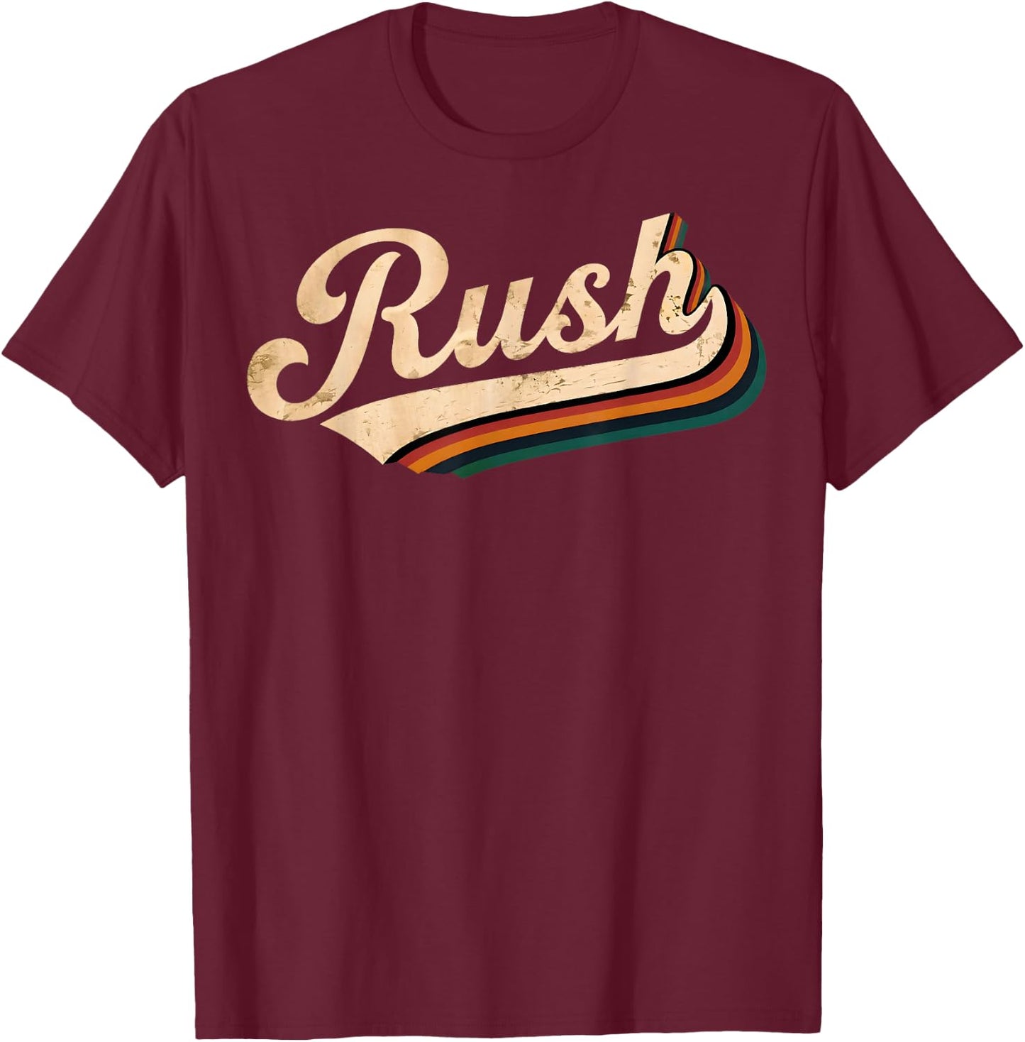 Vintage Rush Name Classic Gifts Women Kid T-Shirt - T-Shirt | Maroon