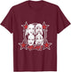 Måneskin RUSH! Faces & Red Starz , Black, S T-Shirt - T-Shirt | Maroon