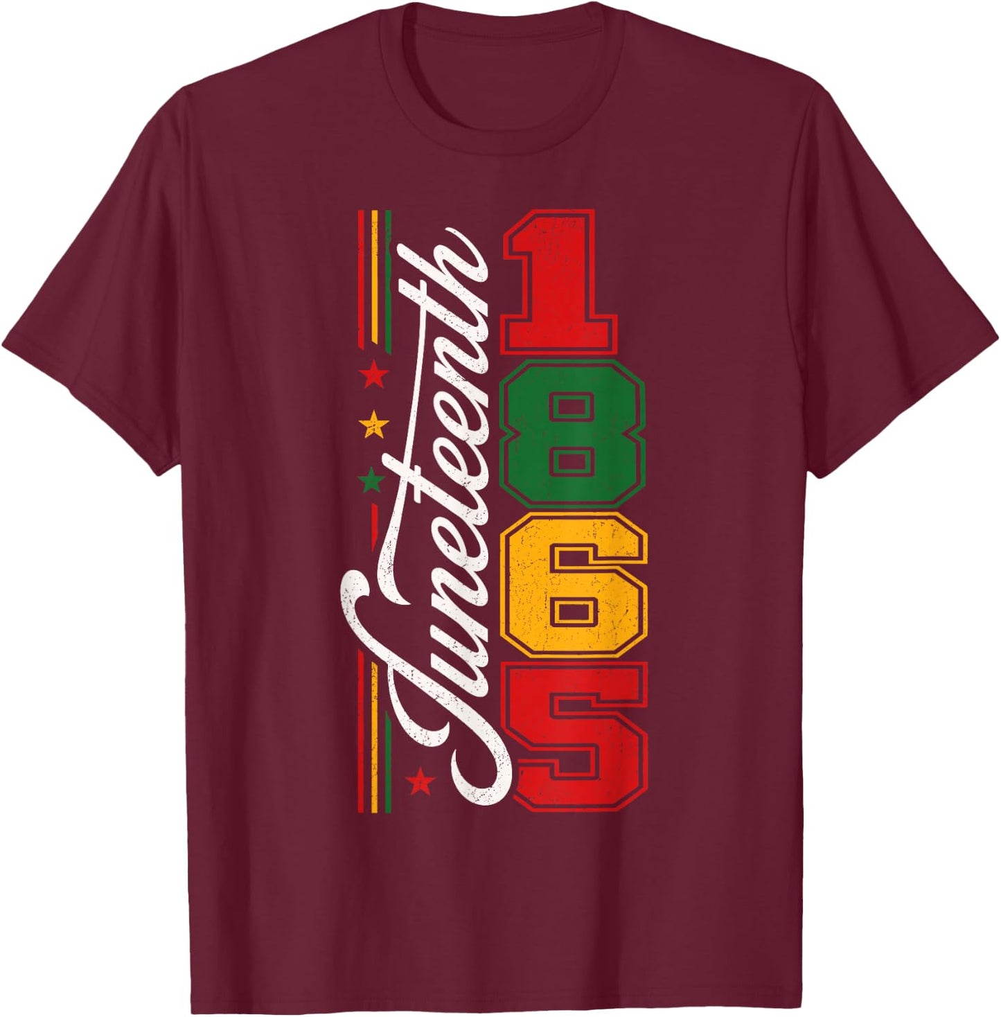 Juneteenth 1865 Black History African Culture Pride T-Shirt - T-Shirt | Maroon