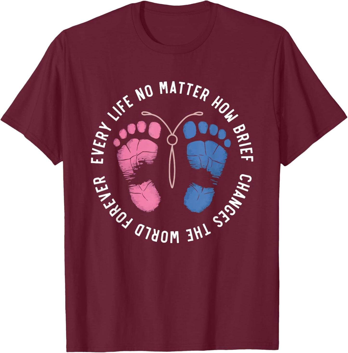 Pregnancy And Infant Loss Awareness Miscarriage T-Shirt - T-Shirt | Maroon