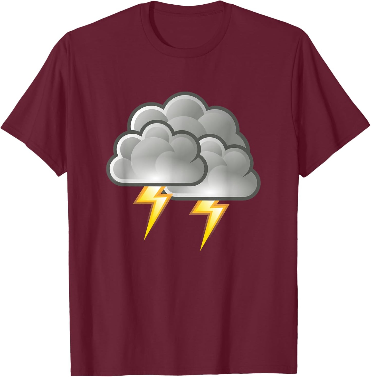 Clouds With Lightning Halloween Costume Funny Halloween T-Shirt - T-Shirt | Maroon