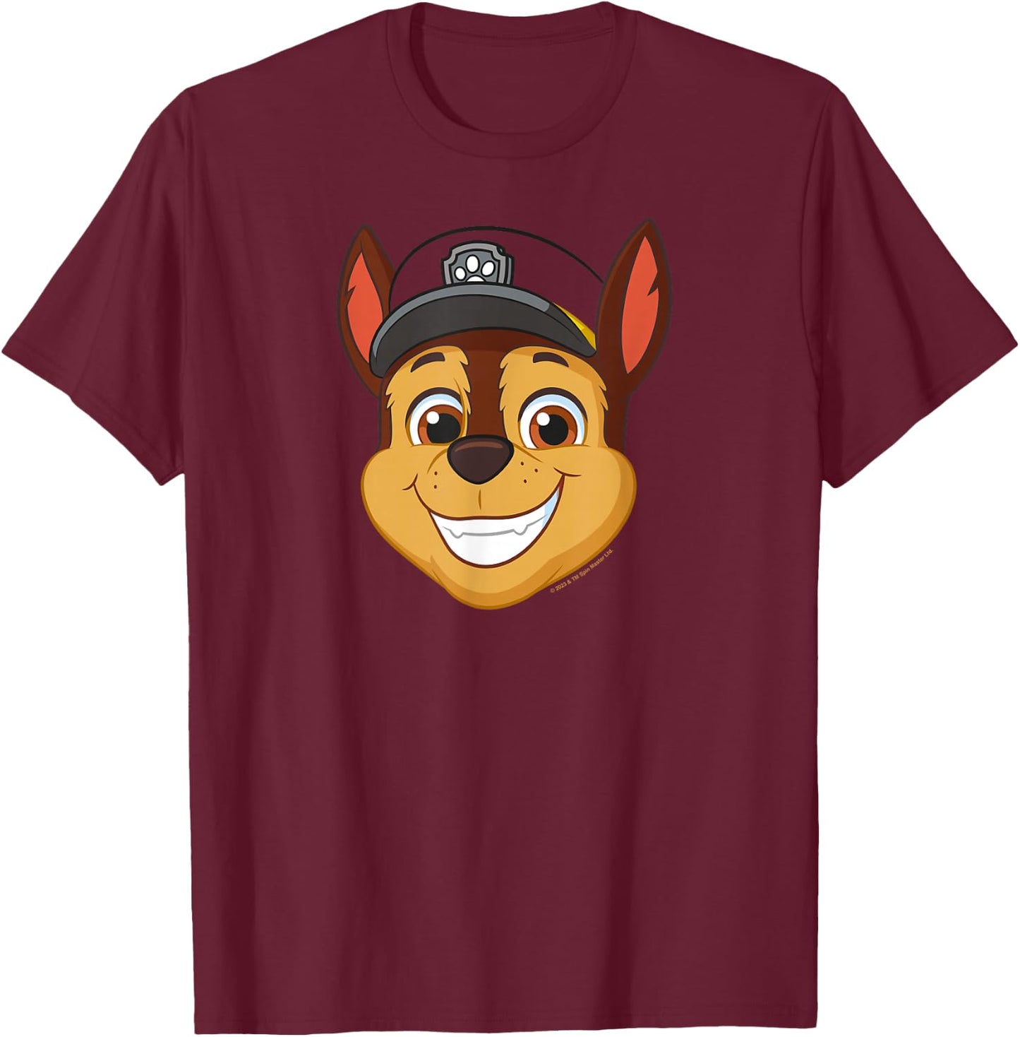 PAW Patrol Chase Grin , blue T-Shirt - T-Shirt | Maroon