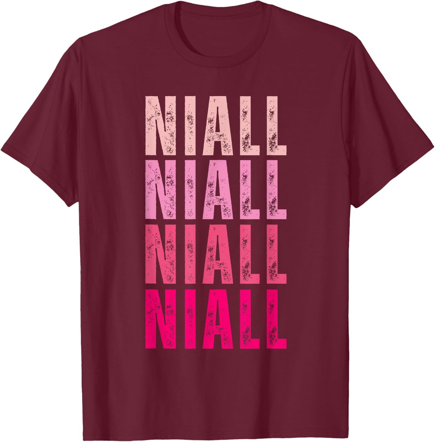 I Love Niall Vintage Personalized Name Niall T-Shirt - T-Shirt | Maroon
