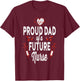 Proud Dad Of A Future Nurse Medical Healthcare Heart Gift T-Shirt - T-Shirt | Maroon