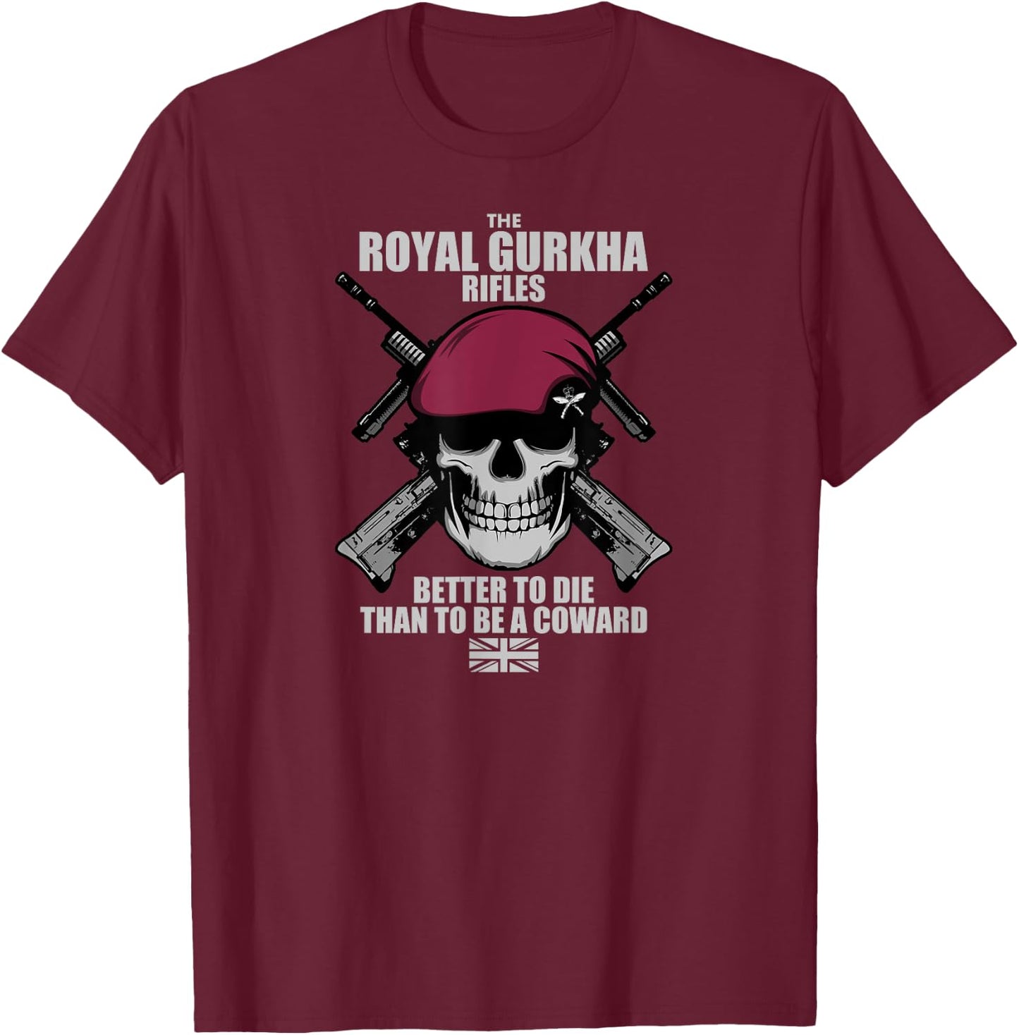 Royal Gurkha Rifles Airborne T-Shirt - T-Shirt | Maroon